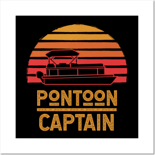 Funny Pontoon Boat Captain Gift For Pontoon Owner Posters and Art